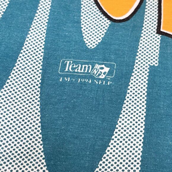 Vintage 90s 1994 Miami Dolphins AOP Banned Logo Large USA  Magic Johnson - Picture 6 of 16